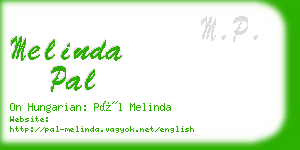 melinda pal business card